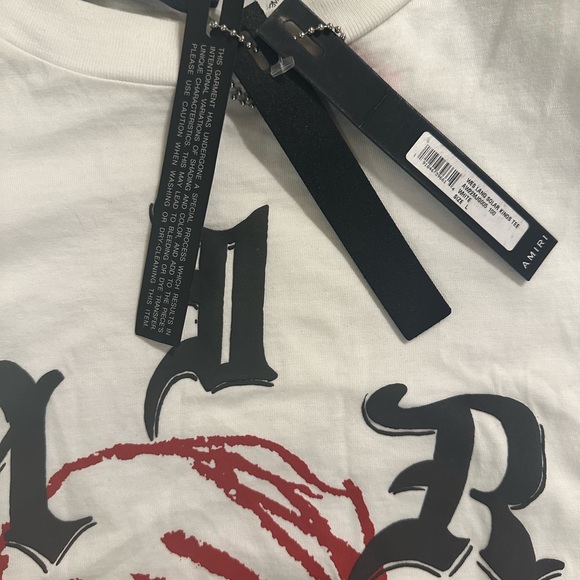 AMIRI
logo-print cotton T-shirt size large white - Picture 6 of 11